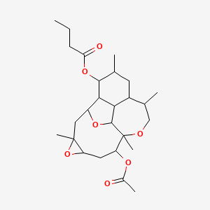 molecular formula C26H40O7 B15438151 Asbestinin epoxide CAS No. 75961-66-9