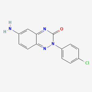molecular formula C13H9ClN4O B15438155 6-Amino-2-(4-chlorophenyl)-1,2,4-benzotriazin-3(2H)-one CAS No. 75953-52-5