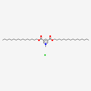 molecular formula C40H72ClNO4 B15438346 Pyridinium, 3,5-bis[(hexadecyloxy)carbonyl]-1-methyl-, chloride CAS No. 80243-89-6