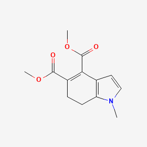 molecular formula C13H15NO4 B15438367 Dimethyl 1-methyl-6,7-dihydro-1H-indole-4,5-dicarboxylate CAS No. 74809-36-2
