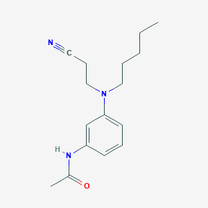 molecular formula C16H23N3O B15438376 N-{3-[(2-Cyanoethyl)(pentyl)amino]phenyl}acetamide CAS No. 76213-93-9