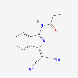 molecular formula C14H10N4O B15438409 N-[1-(Dicyanomethylidene)-1H-isoindol-3-yl]propanamide CAS No. 76751-01-4
