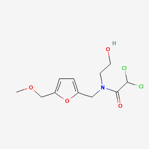 molecular formula C11H15Cl2NO4 B15438564 Acetamide, 2,2-dichloro-N-(2-hydroxyethyl)-N-((5-(methoxymethyl)-2-furanyl)methyl)- CAS No. 75228-94-3