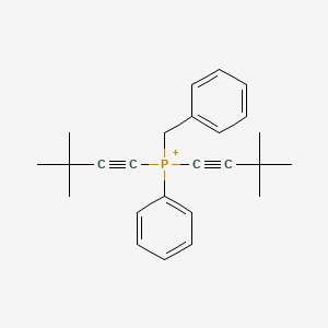 molecular formula C25H30P+ B15438625 Benzyl-bis(3,3-dimethylbut-1-ynyl)-phenylphosphanium CAS No. 76287-31-5