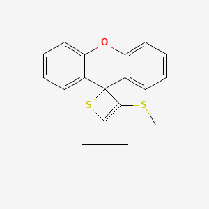 molecular formula C20H20OS2 B15438675 Spiro[2H-thiete-2,9'-[9H]xanthene], 4-(1,1-dimethylethyl)-3-(methylthio)- CAS No. 73280-78-1