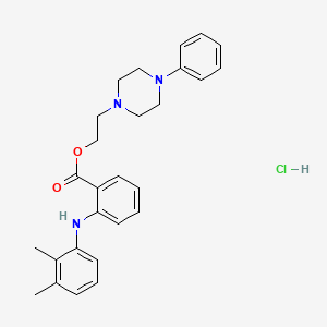molecular formula C27H32ClN3O2 B15438695 Piperazineethanol, 4-phenyl-, N-(2,3-dimethylphenyl)anthranilate, hydrochloride CAS No. 74037-87-9