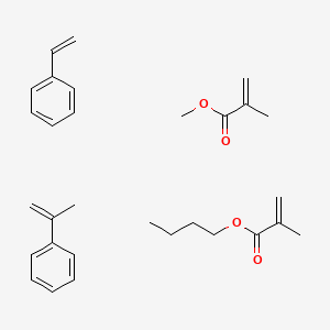 molecular formula C30H40O4 B15438714 Butyl 2-methylprop-2-enoate;methyl 2-methylprop-2-enoate;prop-1-en-2-ylbenzene;styrene CAS No. 73275-62-4