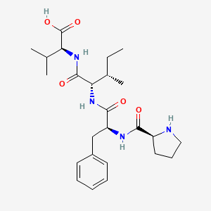 molecular formula C25H38N4O5 B15438789 L-Prolyl-L-phenylalanyl-L-isoleucyl-L-valine CAS No. 76069-42-6