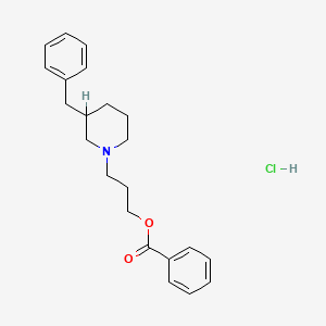 molecular formula C22H28ClNO2 B15438934 gamma-(3-Benzylpiperidino)propyl benzoate hydrochloride CAS No. 78219-42-8
