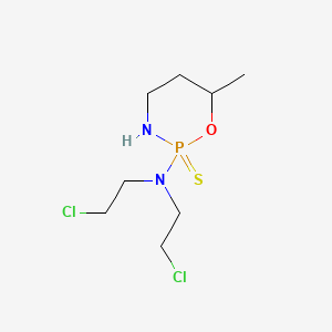 molecular formula C8H17Cl2N2OPS B15438977 Tetrahydro-2-(bis(2-chloroethyl)amino)-6-methyl-2H-1,3,2-oxazaphosphorine 2-sulfide CAS No. 78220-04-9