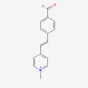 molecular formula C15H14NO+ B15439060 Pyridinium, 4-[2-(4-formylphenyl)ethenyl]-1-methyl- CAS No. 73264-13-8