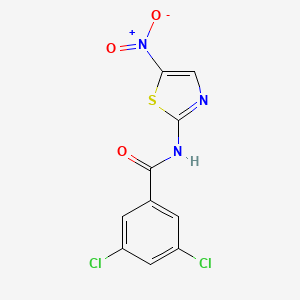 molecular formula C10H5Cl2N3O3S B15439104 Benzamide, 3,5-dichloro-N-(5-nitro-2-thiazolyl)- CAS No. 78682-81-2