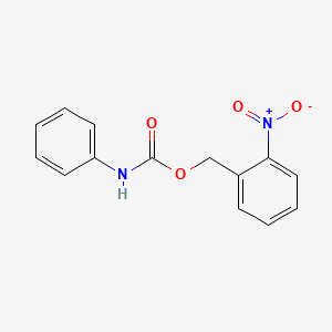molecular formula C14H12N2O4 B15439123 Carbamic acid, phenyl-, (2-nitrophenyl)methyl ester 