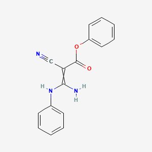 molecular formula C16H13N3O2 B15439160 Phenyl 3-amino-3-anilino-2-cyanoprop-2-enoate CAS No. 74906-02-8