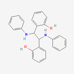 molecular formula C26H24N2O2 B15439231 Phenol, 2,2'-[1,2-bis(phenylamino)-1,2-ethanediyl]bis- CAS No. 74478-21-0