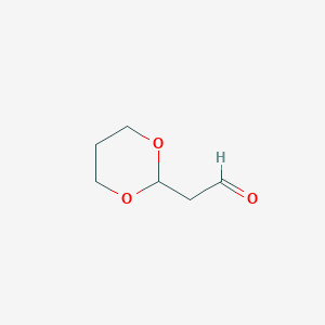 molecular formula C6H10O3 B15439233 1,3-Dioxane-2-acetaldehyde CAS No. 79012-29-6
