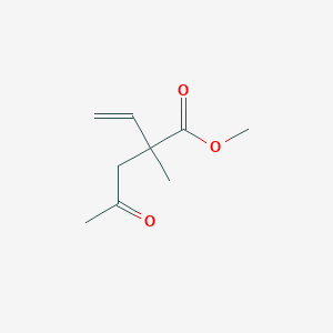molecular formula C9H14O3 B15439309 Methyl 2-ethenyl-2-methyl-4-oxopentanoate CAS No. 75436-67-8