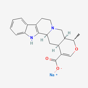 molecular formula C20H21N2NaO3 B15439326 Oxayohimban-16-carboxylic acid, 16,17-didehydro-19-methyl-, monosodium salt, (19-alpha,20-alpha)- CAS No. 77754-94-0