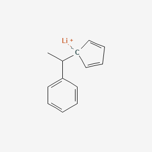 molecular formula C13H13Li B15439329 lithium;1-cyclopenta-2,4-dien-1-ylethylbenzene CAS No. 78759-82-7