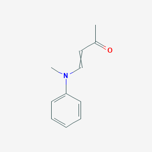 molecular formula C11H13NO B15439345 4-[Methyl(phenyl)amino]but-3-en-2-one CAS No. 76946-78-6
