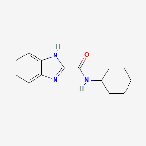 molecular formula C14H17N3O B15439373 N-Cyclohexyl-1H-benzimidazole-2-carboxamide CAS No. 74527-56-3