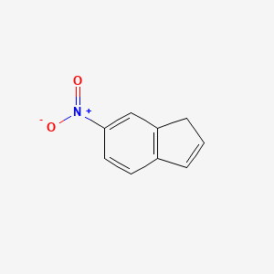 molecular formula C9H7NO2 B15439396 6-Nitroindene CAS No. 75476-80-1