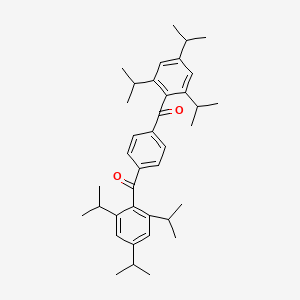 molecular formula C38H50O2 B15439539 Benzene-1,4-diylbis{[2,4,6-tri(propan-2-yl)phenyl]methanone} CAS No. 76893-85-1