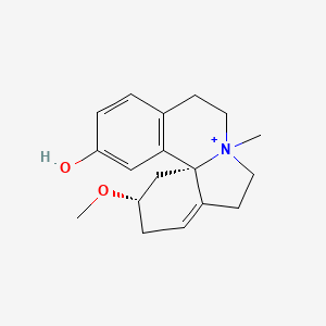 molecular formula C18H24NO2+ B15439828 Erythrinanium, 1,6-didehydro-15-hydroxy-3-methoxy-9-methyl-, (3beta)- CAS No. 75667-86-6