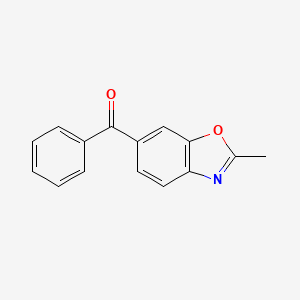 molecular formula C15H11NO2 B15439902 Methanone, (2-methyl-6-benzoxazolyl)phenyl- CAS No. 72987-33-8
