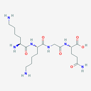 molecular formula C19H37N7O6 B15439930 L-Glutamine, L-lysyl-L-lysylglycyl- CAS No. 77875-71-9