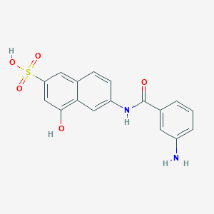 molecular formula C17H14N2O5S B15440016 6-(3-Aminobenzamido)-4-hydroxynaphthalene-2-sulfonic acid CAS No. 75885-15-3