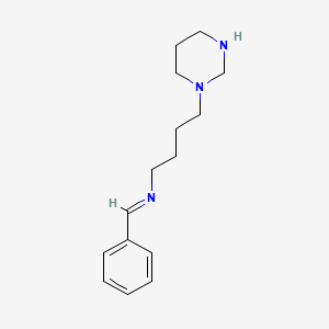 molecular formula C15H23N3 B15440061 (E)-1-Phenyl-N-[4-(tetrahydropyrimidin-1(2H)-yl)butyl]methanimine CAS No. 76801-33-7