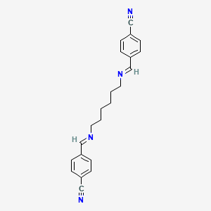 molecular formula C22H22N4 B15440085 p-Tolunitrile, alpha,alpha'-(hexamethylenedinitrilo)di- CAS No. 73940-95-1