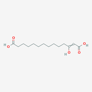 molecular formula C14H24O5 B15440155 3-Hydroxytetradec-2-enedioic acid CAS No. 73179-90-5