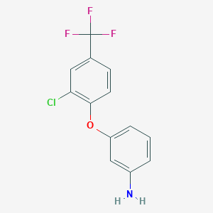 molecular formula C13H9ClF3NO B15440185 Benzenamine, 3-[2-chloro-4-(trifluoromethyl)phenoxy]- CAS No. 78747-70-3