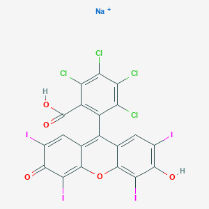 molecular formula C20H4Cl4I4NaO5+ B15440196 Sodium;2,3,4,5-tetrachloro-6-(3-hydroxy-2,4,5,7-tetraiodo-6-oxoxanthen-9-yl)benzoic acid CAS No. 74198-03-1
