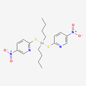 molecular formula C18H24N4O4S2Sn B15440208 Dibutyl-bis[(5-nitropyridin-2-yl)sulfanyl]stannane CAS No. 73147-96-3