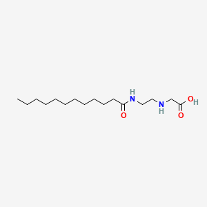 molecular formula C16H32N2O3 B15440213 Glycine, N-[2-[(1-oxododecyl)amino]ethyl]- CAS No. 73772-42-6