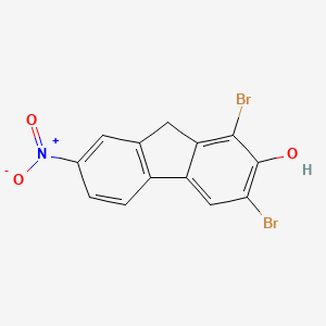 molecular formula C13H7Br2NO3 B15440265 1,3-Dibromo-7-nitro-2-fluorenol CAS No. 73728-56-0