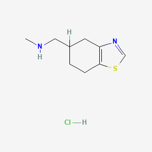 molecular formula C9H15ClN2S B15440304 4,5,6,7-Tetrahydro-N-methyl-5-benzothiazolemethanamine hydrochloride CAS No. 77528-63-3