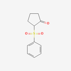 molecular formula C11H12O3S B15440313 Cyclopentanone, 2-(phenylsulfonyl)- CAS No. 74532-80-2
