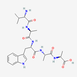 molecular formula C25H36N6O6 B15440428 L-Valyl-L-alanyl-L-tryptophyl-L-alanyl-L-alanine CAS No. 74261-54-4