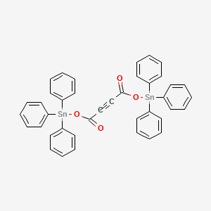 molecular formula C40H30O4Sn2 B15440441 Stannane, ethynylenebis(carbonyloxy)bis(triphenyl- CAS No. 73940-87-1