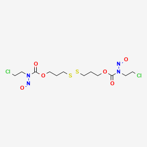 molecular formula C12H20Cl2N4O6S2 B15440541 Disulfanediyldipropane-3,1-diyl bis((2-chloroethyl)nitrosocarbamate) CAS No. 73944-52-2