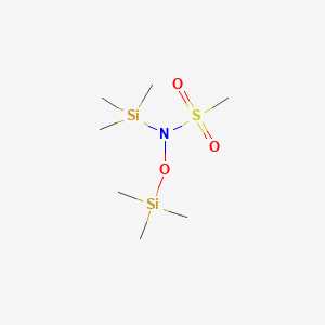 molecular formula C7H21NO3SSi2 B15440547 N-(Methylsulfonyl)-N,O-bis(trimethylsilyl)hydroxylamine CAS No. 76802-31-8