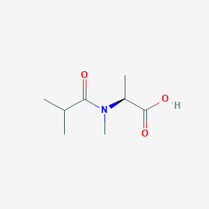 molecular formula C8H15NO3 B15440603 N-Methyl-N-(2-methylpropanoyl)-L-alanine CAS No. 70717-17-8