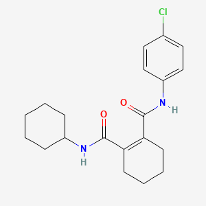 molecular formula C20H25ClN2O2 B15440643 N~1~-(4-Chlorophenyl)-N~2~-cyclohexylcyclohex-1-ene-1,2-dicarboxamide CAS No. 73315-03-4