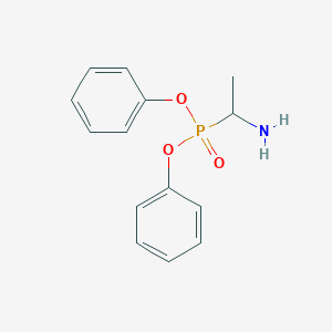 molecular formula C14H16NO3P B15440661 Phosphonic acid, (1-aminoethyl)-, diphenyl ester CAS No. 73270-41-4