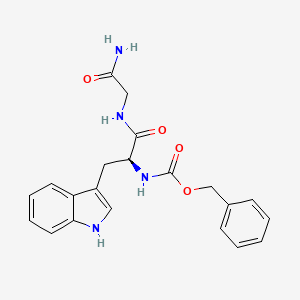 molecular formula C21H22N4O4 B15440669 N-[(Benzyloxy)carbonyl]-L-tryptophylglycinamide CAS No. 68996-89-4
