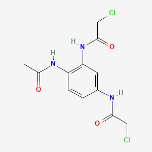 molecular formula C12H13Cl2N3O3 B15440717 Acetanilide, 2',4'-bis(2-chloroacetamido)- CAS No. 73623-33-3